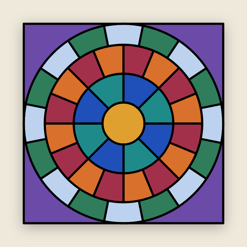 Rose Window stained glass, finished look
